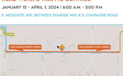 CV Link Construction Alert: Mesquite Ave Between Sunrise & Compadre