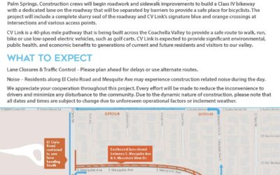 CV Link Traffic Alert – Mesquite Ave & El Cielo Road