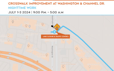 CV Link Construction Alert: Washington St. & Channel Dr.